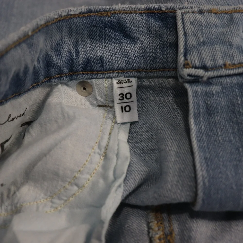 LOFT‎ Blue Distressed Raw Hem Denim Jean Shorts Size 10 30